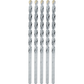 Makita E-10637 1/4" x 6" Carbide Tipped Percussion Masonry Hammer Drill Bits, 5/pk