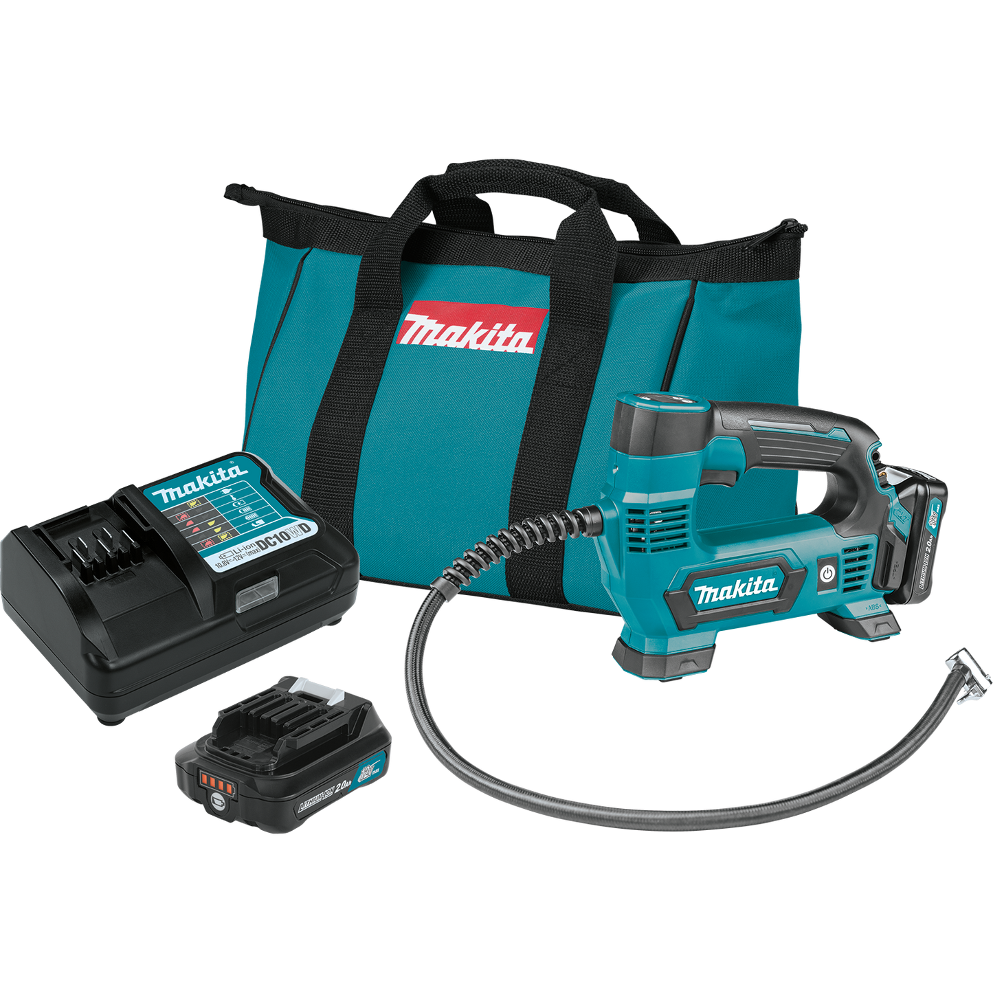 Makita MP100DWRX1 12V max CXT® Lithium‑Ion Cordless Inflator Kit (2.0Ah)