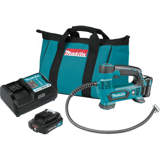 Makita MP100DWRX1 12V max CXT® Lithium‑Ion Cordless Inflator Kit (2.0Ah)