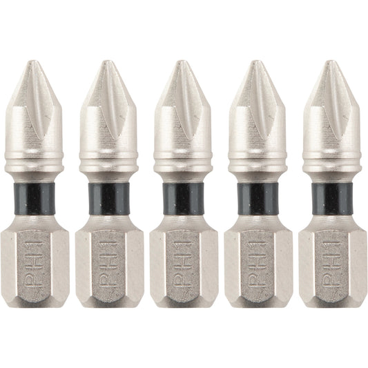 Makita E-00549 Impact XPS® #1 Phillips 1" Insert Bit, 5/pk