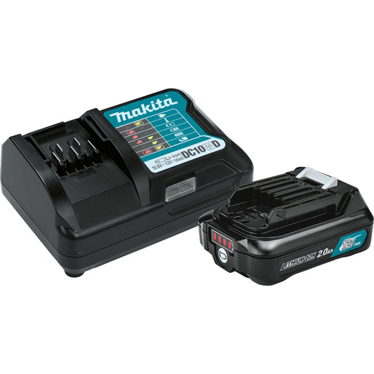 Makita BL1021BDC1 12V max CXT® Lithium‑Ion Battery and Charger Starter Pack (2.0Ah)
