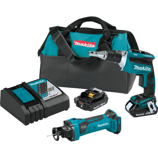 Makita XT255R 18V LXT® Lithium‑Ion Compact Cordless 2‑Pc. Combo Kit (2.0Ah)