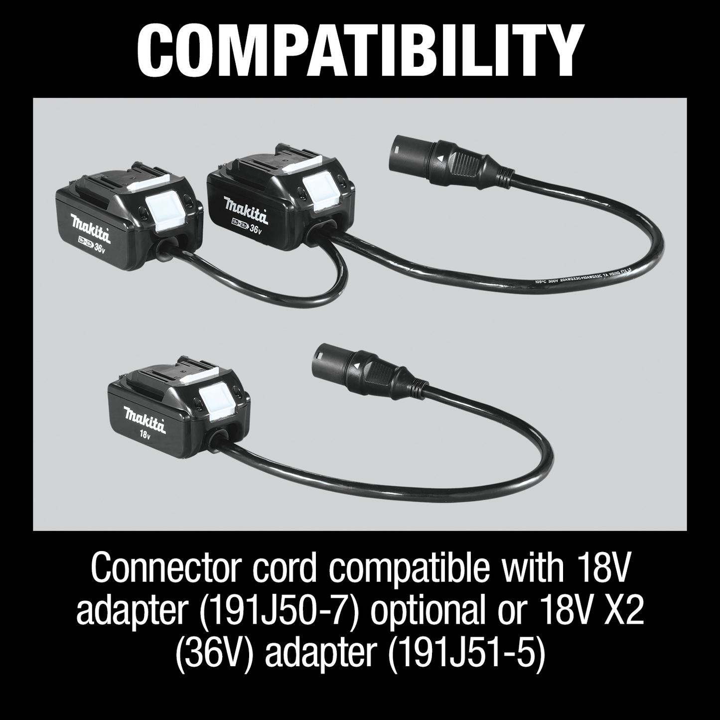 Makita PDC01G6 ConnectX™, LXT®, LXT® X2 and XGT® Portable Backpack Power Supply with 6 Batteries (6.0Ah)