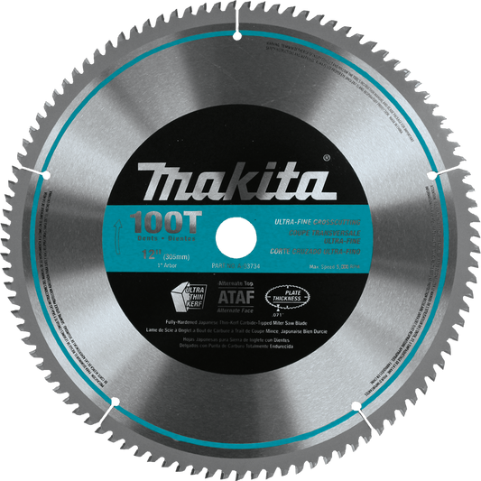 Makita A-93734 12" 100T Micro‑Polished Miter Saw Blade