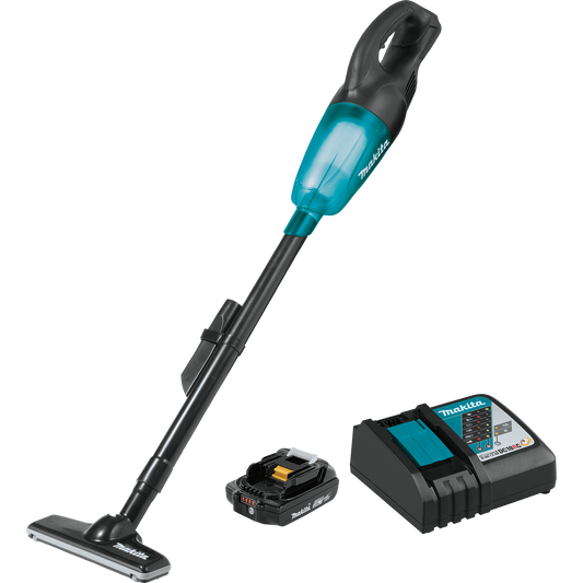 Makita XLC02R1B 18V LXT® Lithium‑Ion Compact Cordless Vacuum Kit (2.0Ah)