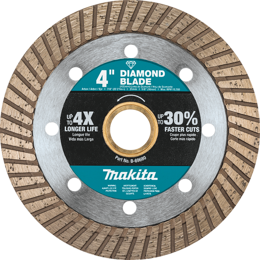 Makita B-69680 4" Diamond Blade, Turbo, General Purpose