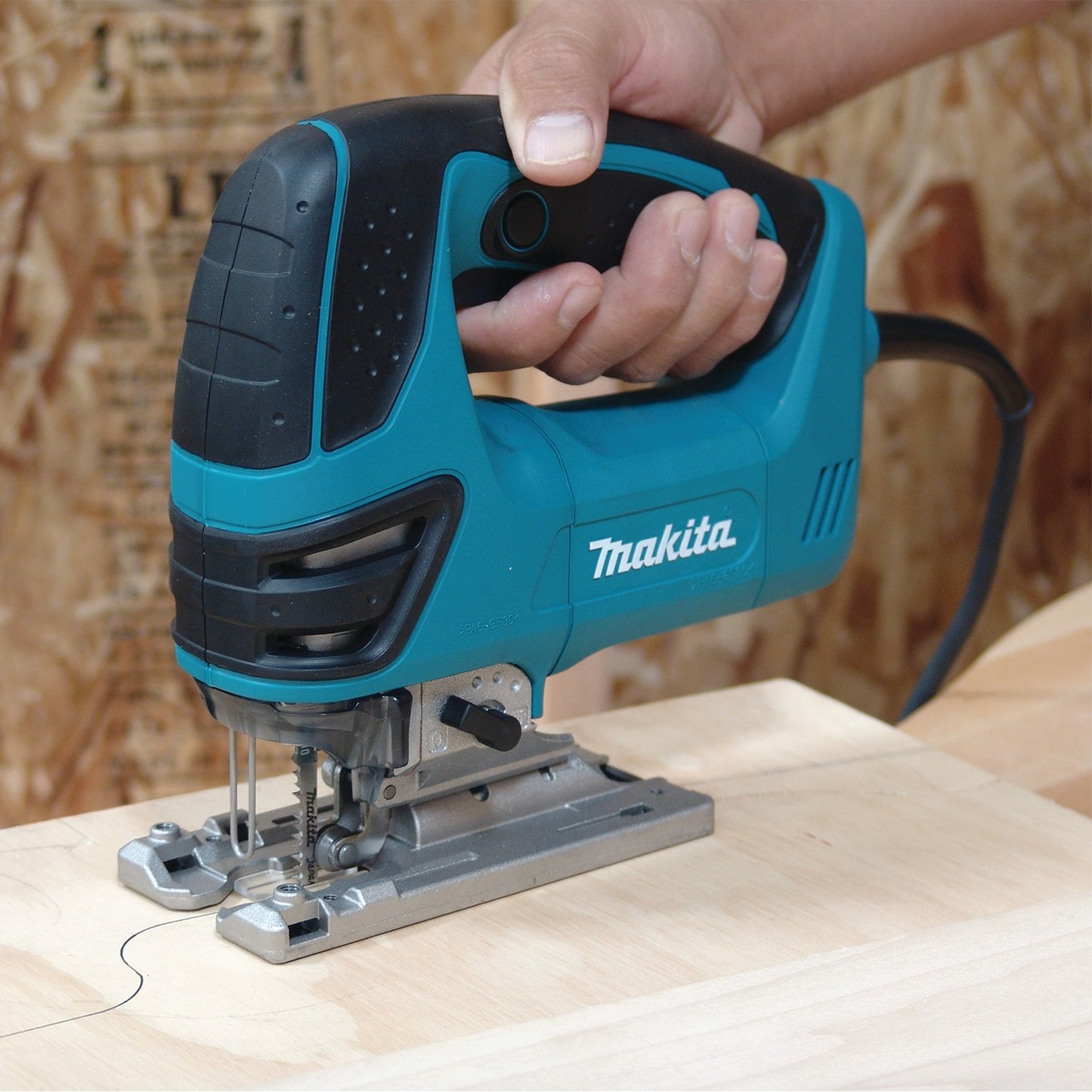 Makita 4350FCT Top Handle Jig Saw, with "Tool‑less" Blade Change