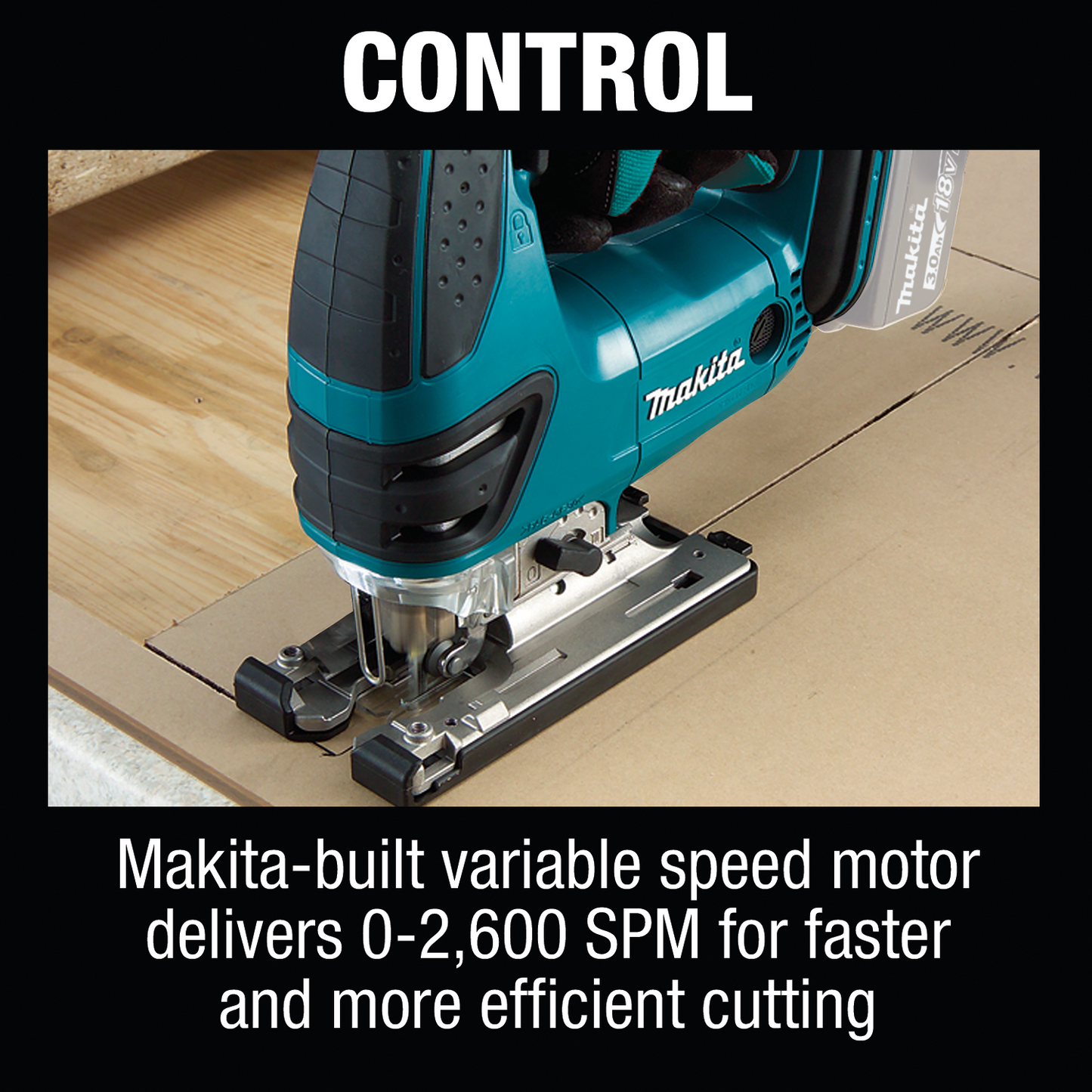 Makita XVJ03Z 18V LXT® Lithium‑Ion Cordless Jig Saw, Tool Only