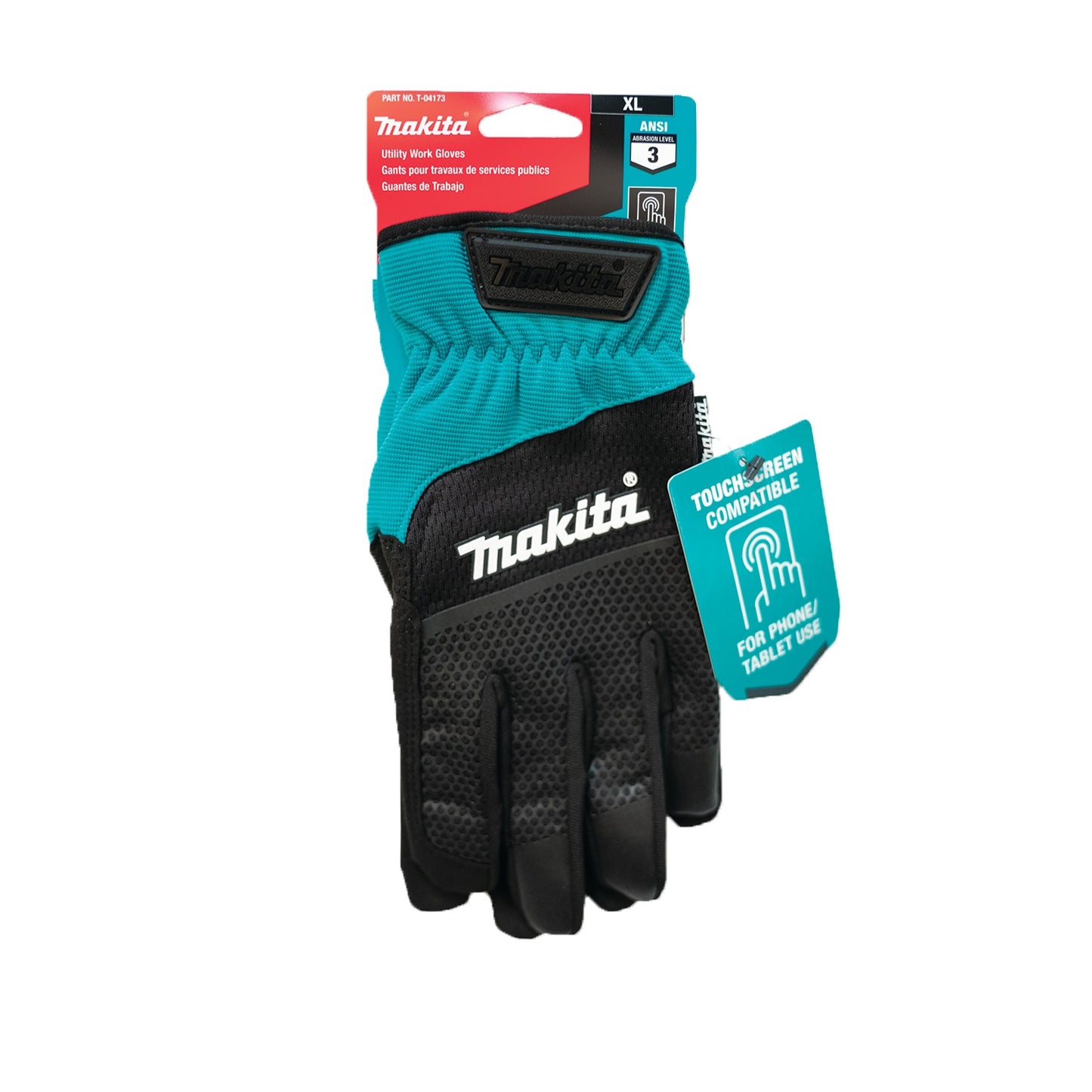 Makita T-04173 Open Cuff Flexible Protection Utility Work Gloves (X‑Large)