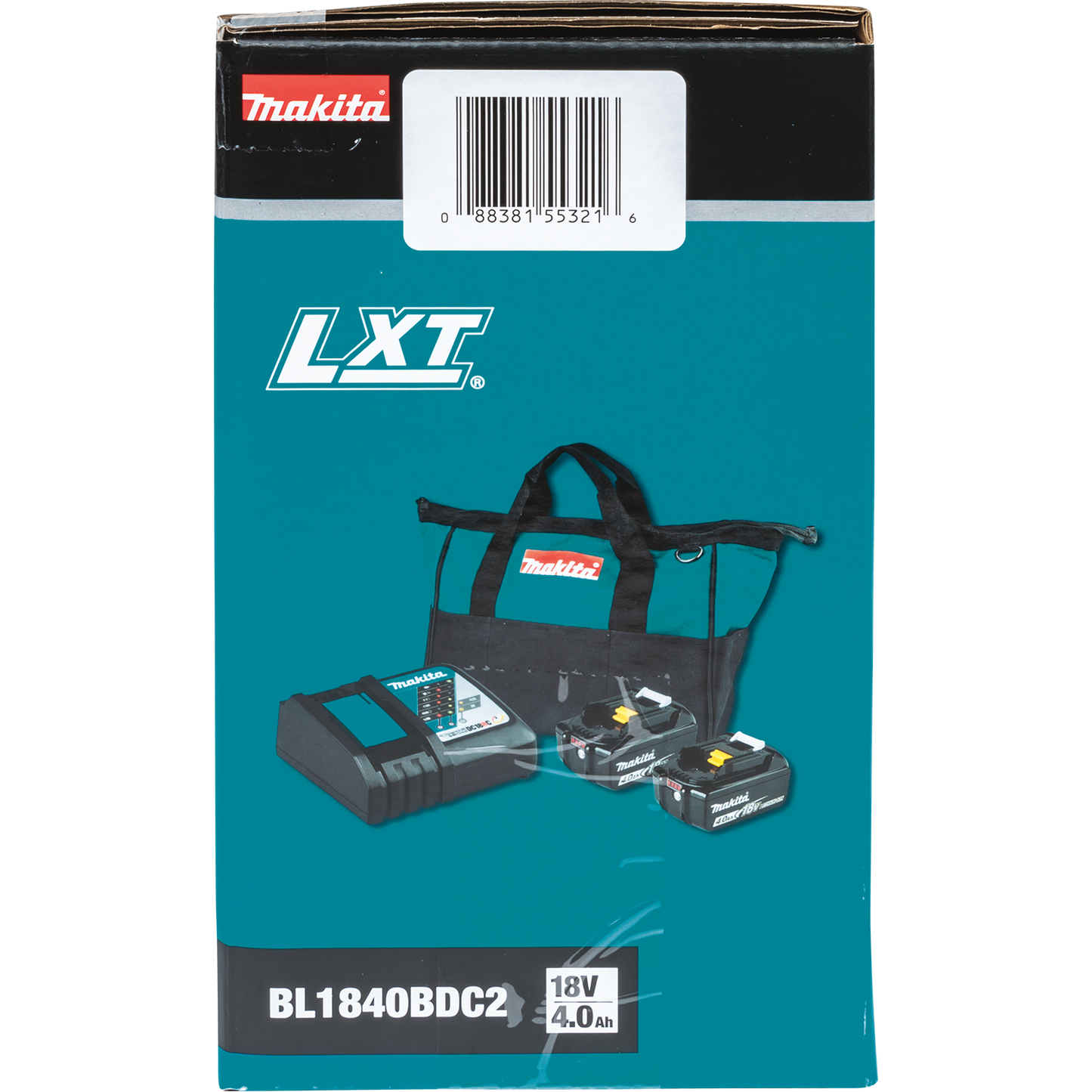 Makita BL1840BDC2 18V LXT® Lithium‑Ion Battery and Rapid Optimum Charger Starter Pack (4.0Ah)