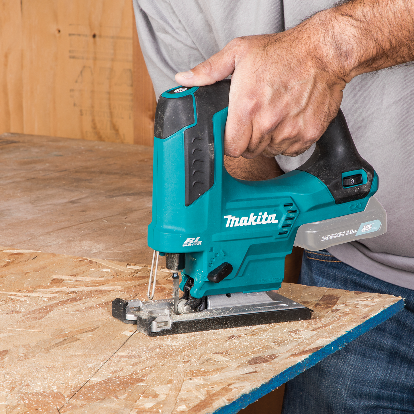 Makita VJ06Z 12V max CXT® Lithium‑Ion Brushless Cordless Top Handle Jig Saw, Tool Only