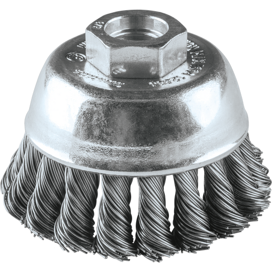Makita A-98435 2‑3/4" Knot Wire Cup Brush, Stainless, 5/8"‑11