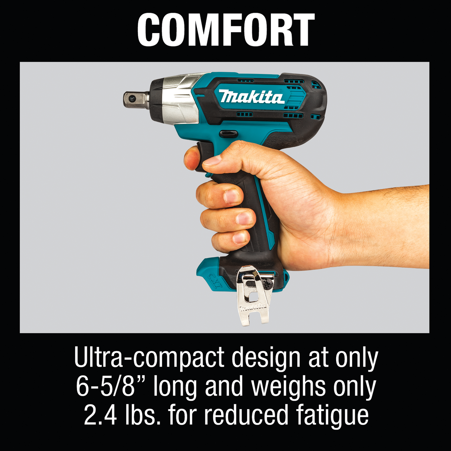 Makita WT03Z 12V max CXT® Lithium‑Ion Cordless 1/2" Sq. Drive Impact Wrench, Tool Only