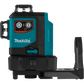 Makita SK700D 12V max CXT® Lithium‑Ion Cordless Self‑Leveling 360° 3‑Plane Red Laser, Tool Only