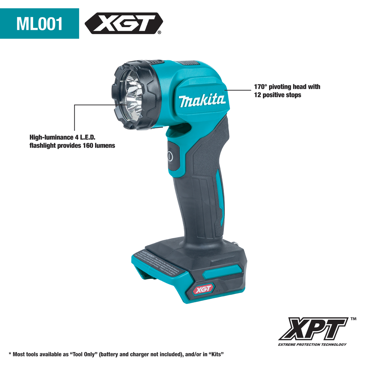 Makita GT400M1D1 40V max XGT® Brushless Cordless 4‑Pc. Combo Kit (2.5Ah/4.0Ah)