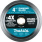 Makita E-02668 4‑1/2" Diamond Blade, Continuous Rim, General Purpose