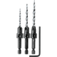 Makita A-99661 3 Pc. Countersink with Drill Bit Set with Hex Wrench
