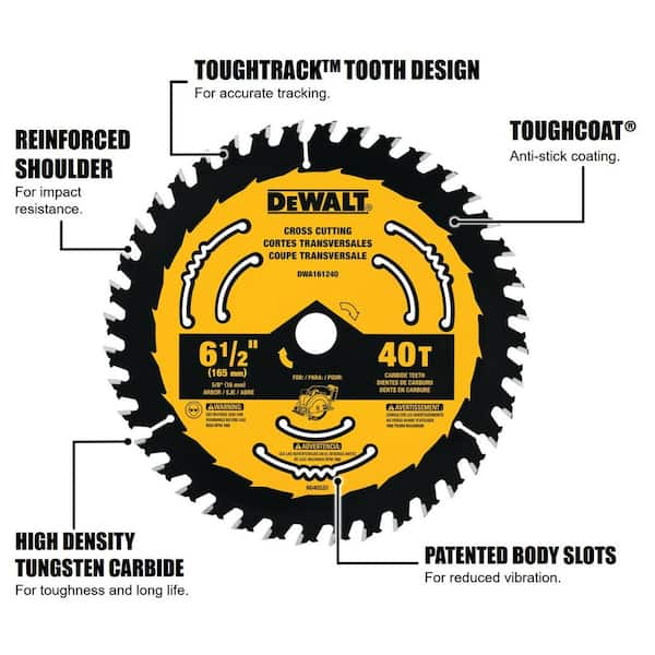 Dewalt DWA161240 6-1/2" Circular Saw Blades