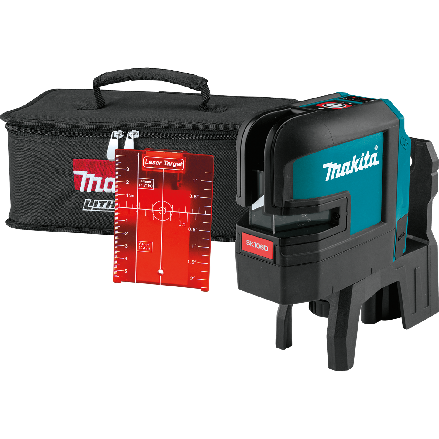 Makita SK106DZ 12V max CXT® Lithium‑Ion Cordless Self‑Leveling Cross‑Line/4‑Point Red Beam Laser, Tool Only