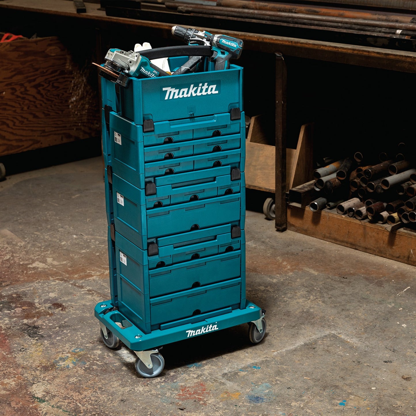 Makita P-83836 MAKPAC Interlocking Tool Box, Small, 6" x 15‑1/2" x 11‑1/2"