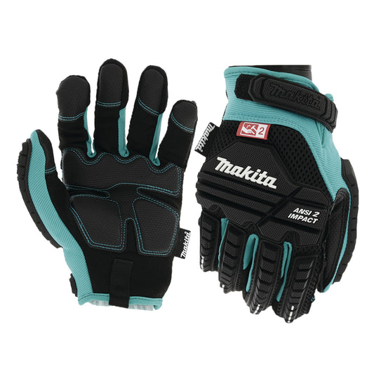 Makita T-04298 Advanced ANSI 2 Impact‑Rated Demolition Gloves (X‑Large)