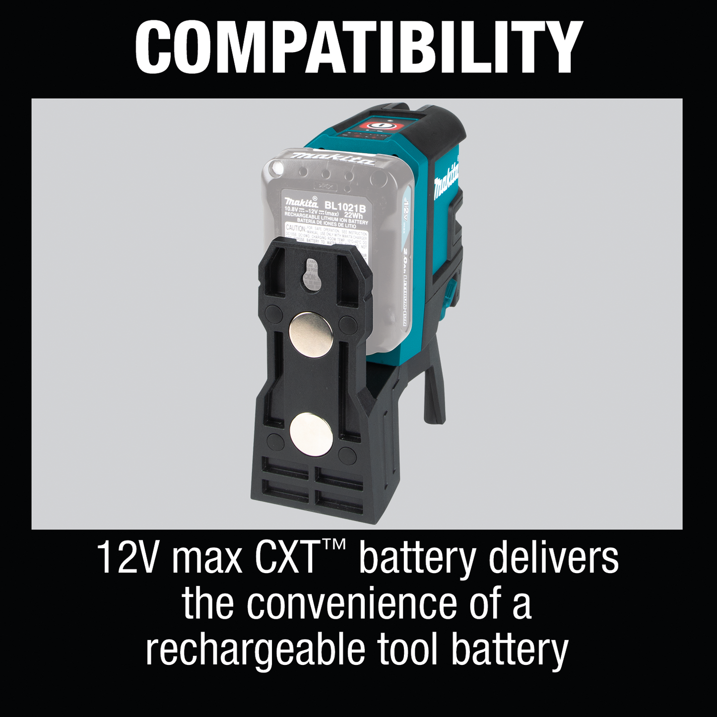 Makita SK106DZ 12V max CXT® Lithium‑Ion Cordless Self‑Leveling Cross‑Line/4‑Point Red Beam Laser, Tool Only