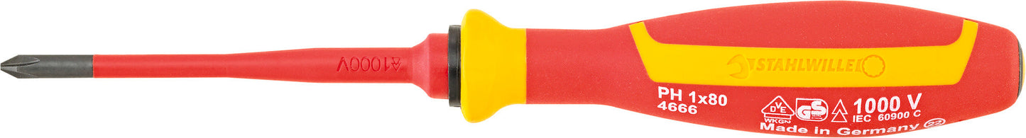 Stahlwille 46663001 4666 VDE 1 KREUZ-SCHLITZSCHRAUBENDREHER Vde Cross-Head Screwdriver Ph Drall+