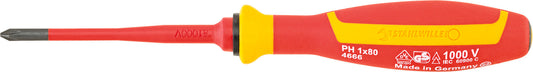 Stahlwille 46663001 4666 VDE 1 KREUZ-SCHLITZSCHRAUBENDREHER Vde Cross-Head Screwdriver Ph Drall+