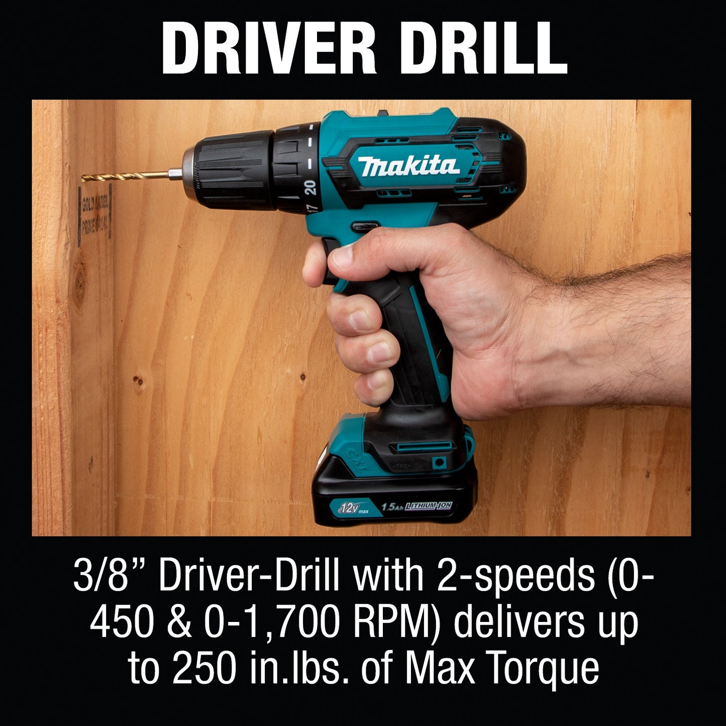 Makita CT411 12V max CXT® Lithium‑Ion Cordless 4‑Pc. Combo Kit (1.5Ah)