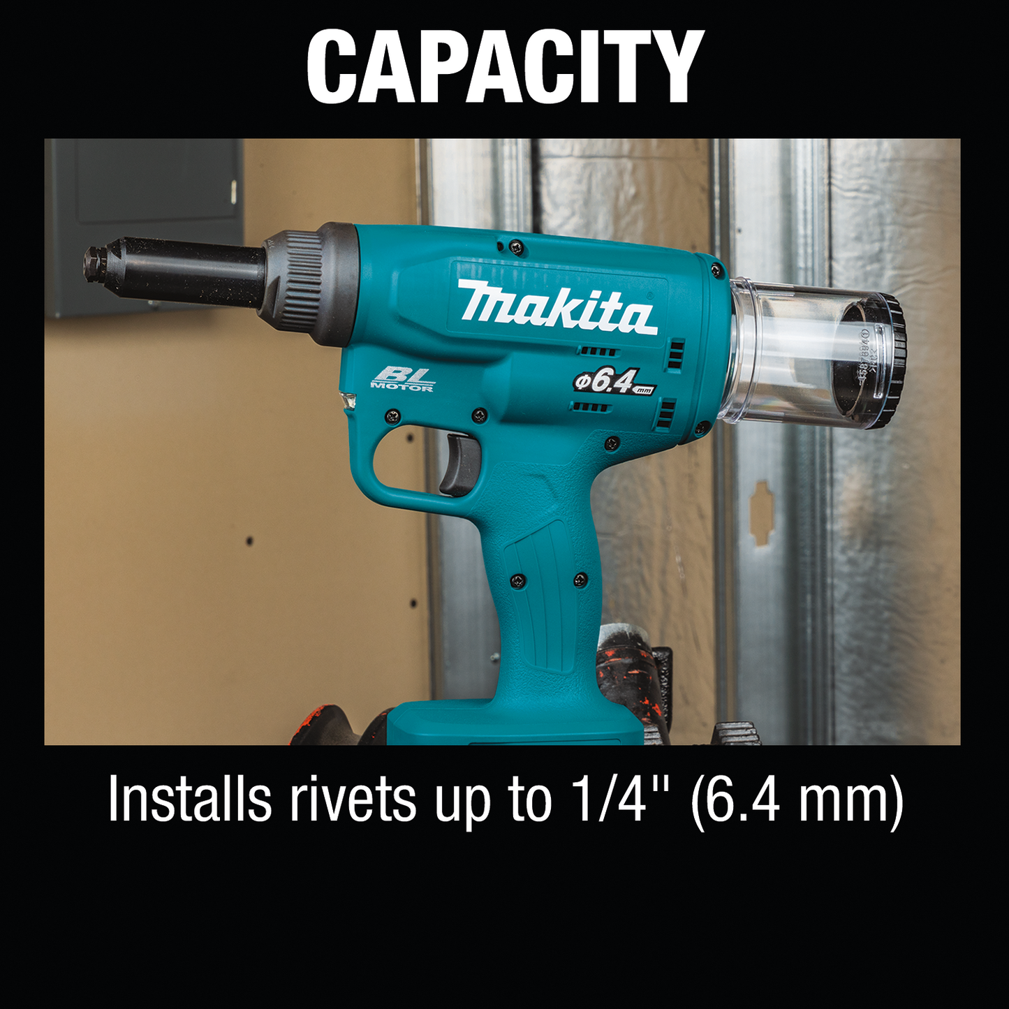 Makita XVR02Z 18V LXT® Lithium‑Ion Brushless Cordless Rivet Tool, Tool Only