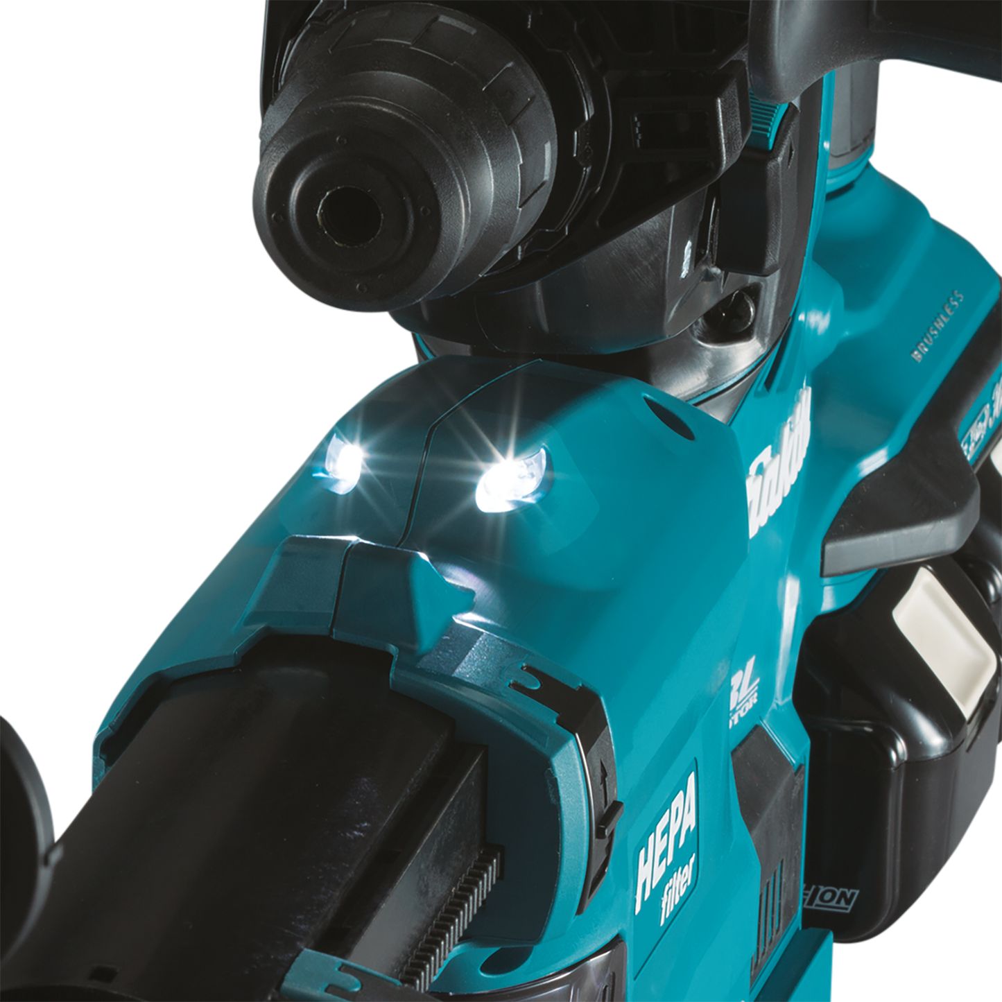 Makita XRH10PTW 36V (18V X2) LXT® Brushless 1‑1/8" SDS‑PLUS AVT® Rotary Hammer Kit, w/ HEPA Dust Extractor, AFT®, AWS® Capable (5.0Ah)