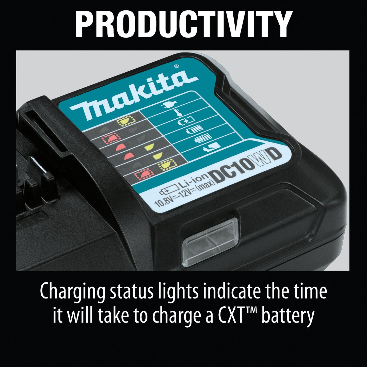 Makita BL1021BDC1 12V max CXT® Lithium‑Ion Battery and Charger Starter Pack (2.0Ah)