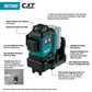 Makita SK700DNAJ 12V max CXT® Lithium‑Ion Cordless Self‑Leveling 360° 3‑Plane Red Laser Kit (2.0Ah)