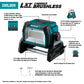 Makita DML809 18V X2 LXT® Lithium‑Ion Cordless/Corded Work Light, Light Only