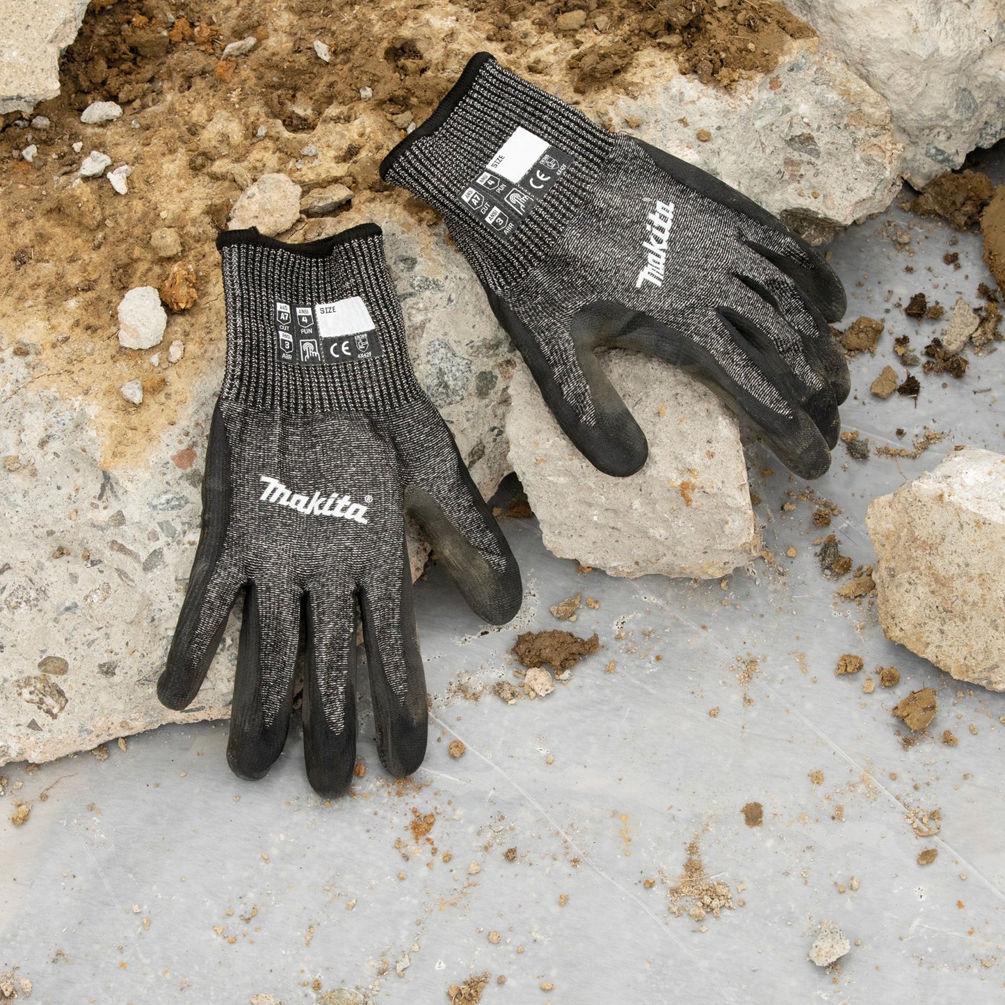 Makita T-04145 Advanced FitKnit™ Cut Level 7 Nitrile Coated Dipped Gloves (Large/X‑Large)