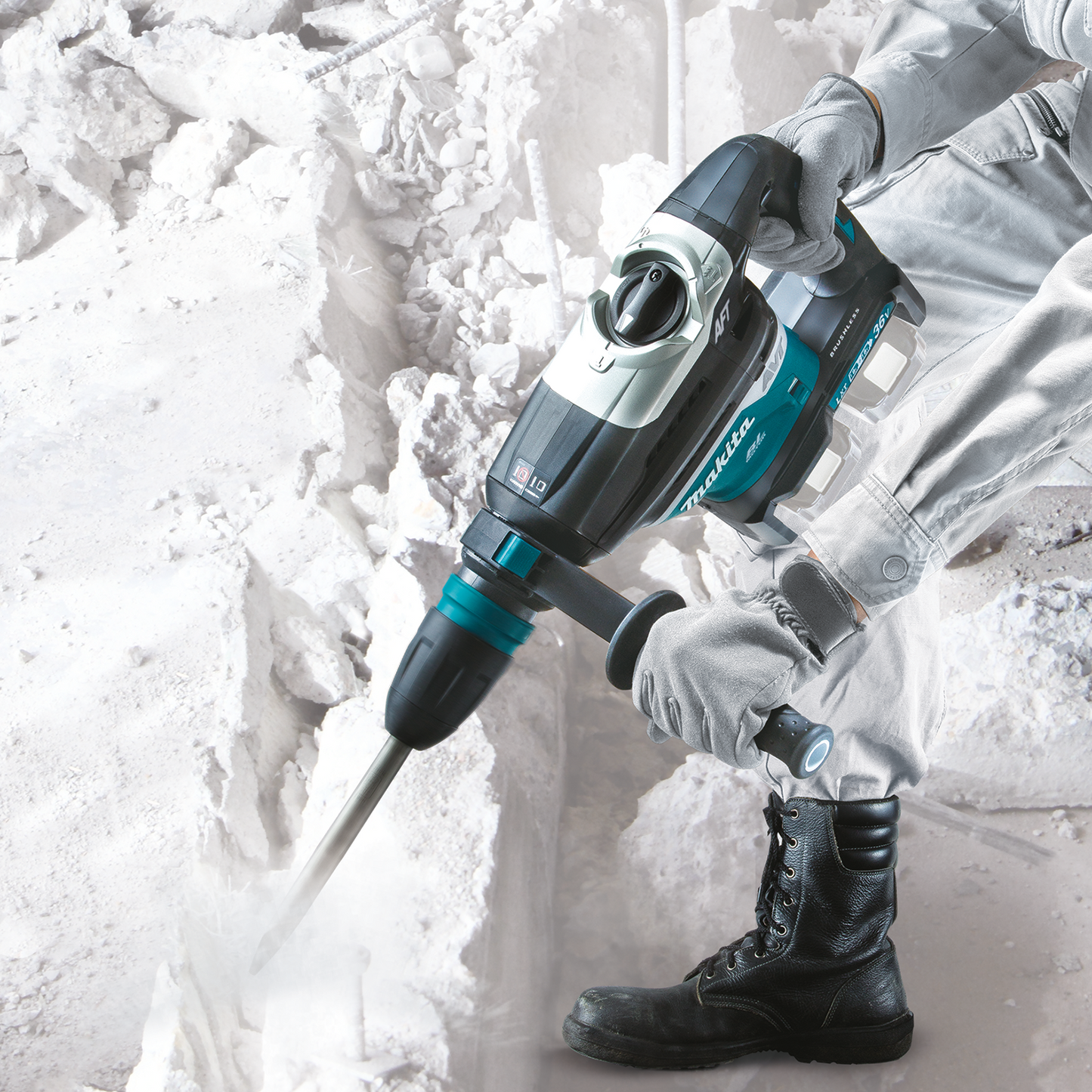 Makita XRH07ZKUN 36V (18V X2) LXT® Brushless 1‑9/16" SDS‑MAX Advanced AVT® Rotary Hammer, AFT®, AWS®, Tool Only