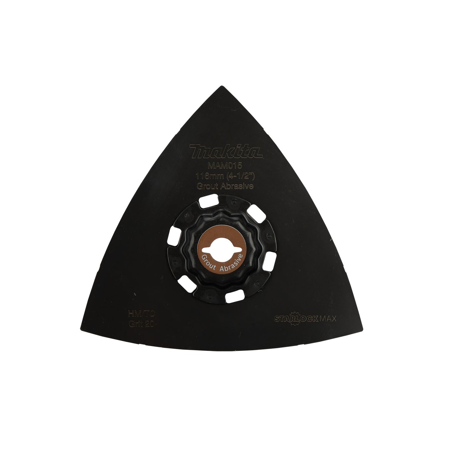 Makita E-08632 StarlockMax® Oscillating Multi‑Tool 4‑1/2" Tungsten Carbide 20 Grit Delta Triangle Sanding Pad