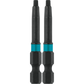 Makita A-96702 ImpactX #2 Square Recess 2³ Power Bit, 2/pk