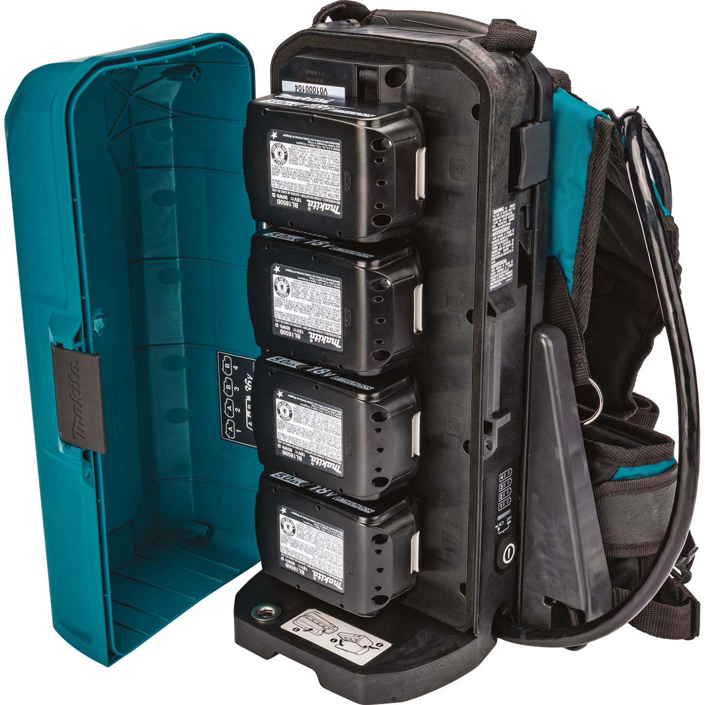 Makita PDC01G6 ConnectX™, LXT®, LXT® X2 and XGT® Portable Backpack Power Supply with 6 Batteries (6.0Ah)