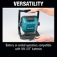 Makita DML805 18V LXT® Lithium‑Ion Cordless/Corded 20 L.E.D. Work Light, Light Only