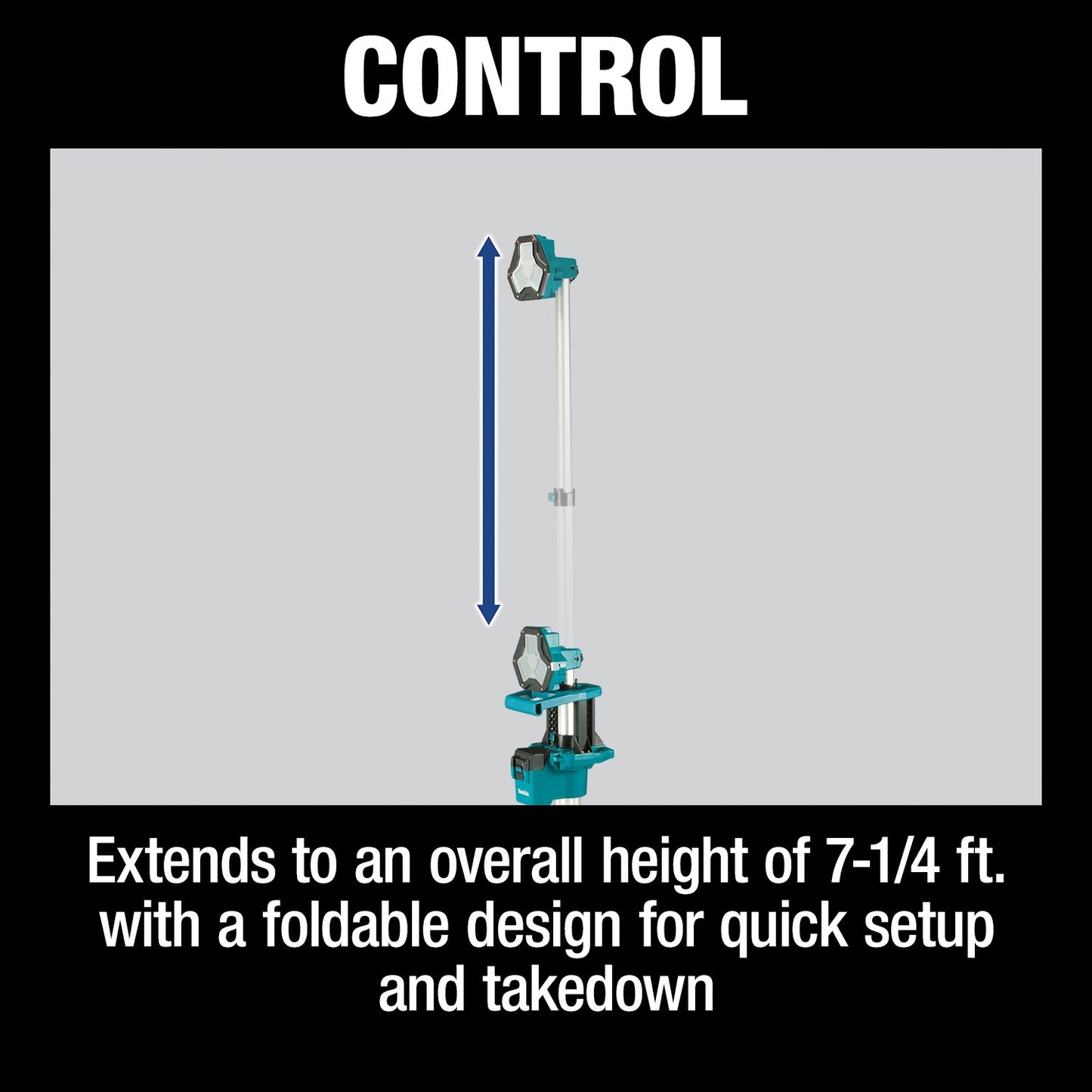 Makita DML813 18V LXT® Lithium‑Ion Cordless Tower Work Light, Light Only