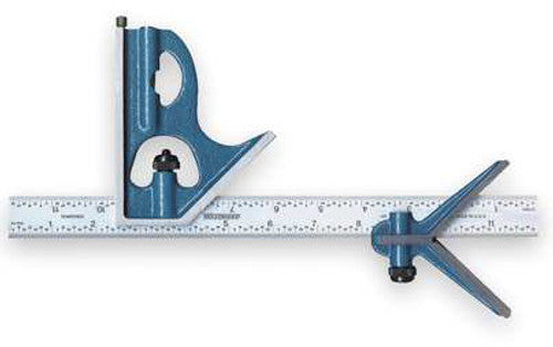 PEC Tools 7122-006H 6³ 4R Hardened 3-Piece Combination Square