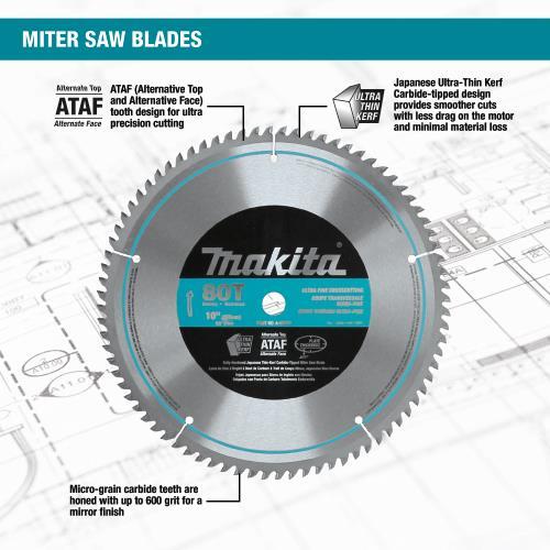 Makita A-93675 10" 60T Micro‑Polished Miter Saw Blade