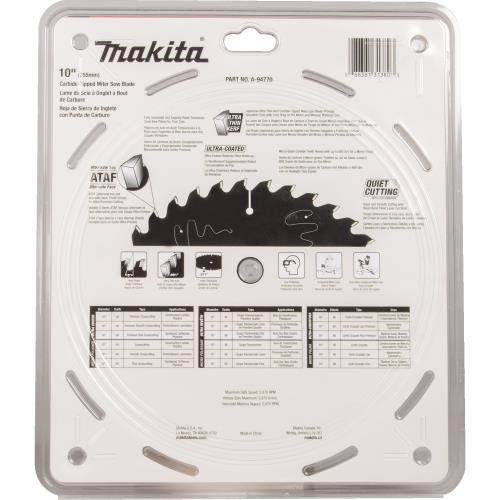 Makita A-94770 10" 80T Ultra‑Coated Miter Saw Blade