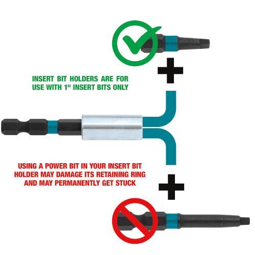 Makita A-97019 ImpactX™ 12″ One Piece Magnetic Insert Bit Holder