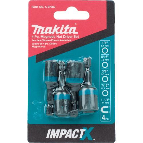 Makita A-97639 ImpactX™ 4 Pc. 1‑3/4″ Magnetic Nut Driver Set