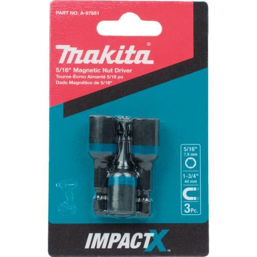 Makita A-97651 ImpactX™ 5/16″ x 1‑3/4″ Magnetic Nut Driver, 3/pk