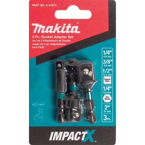 Makita A-97673 ImpactX™ 3 Pc. 2″ Socket Adapter Set