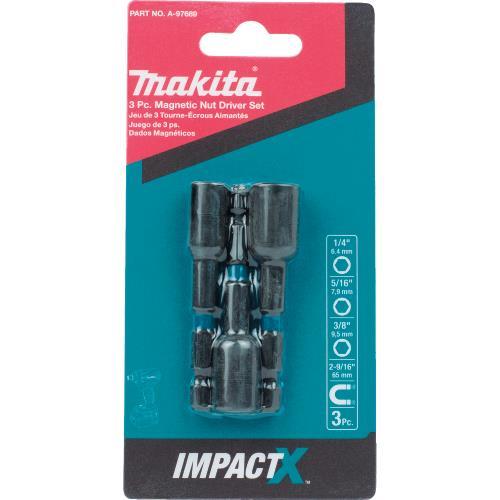 Makita A-97689 ImpactX™ 3 Pc. 2‑9/16″ Magnetic Nut Driver Set