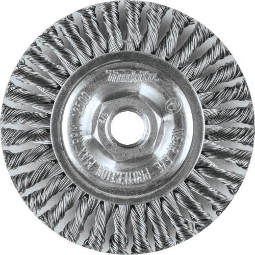 Makita A-98491 4" Stringer Bead Twist Wire Wheel, Stainless, 5/8"‑11